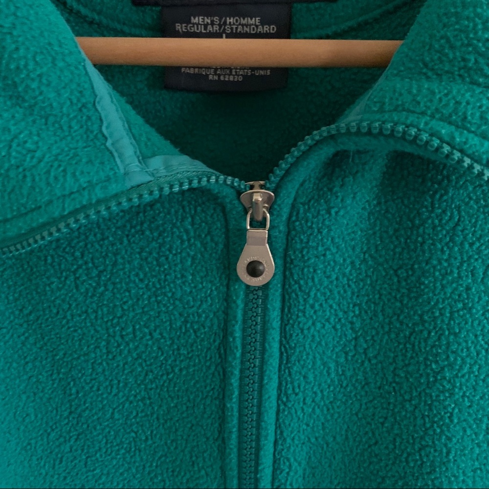 Vintage Lands End fleece zip up jacket unisex - Picture 4 of 8